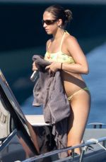 TATE MCRAE in Bikini at a Yacht in St. Tropez 07/01/2025