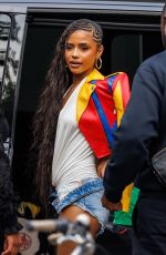 TYLA Arrives for Her Performance at Maaya Berlin 07/14/2025