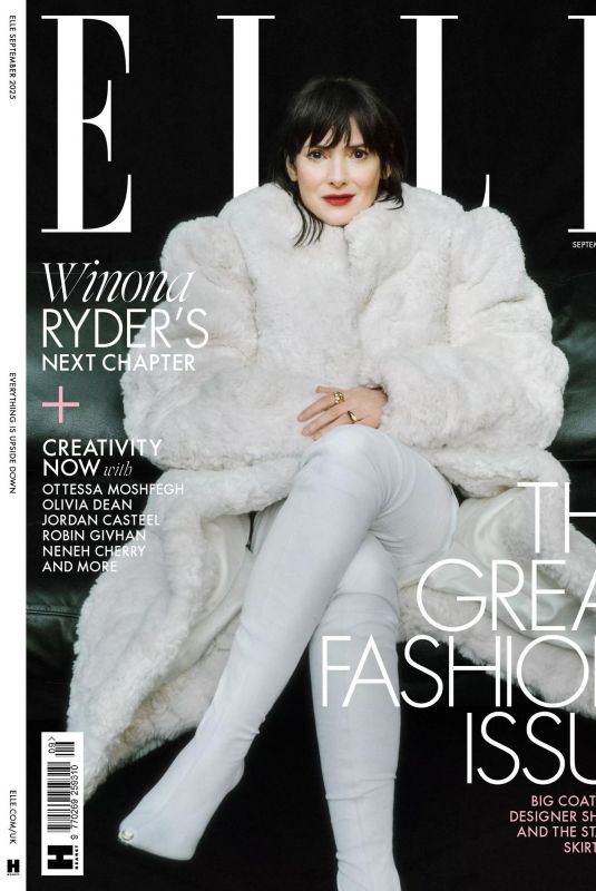 WINONA RYDER in Elle UK, September 2025