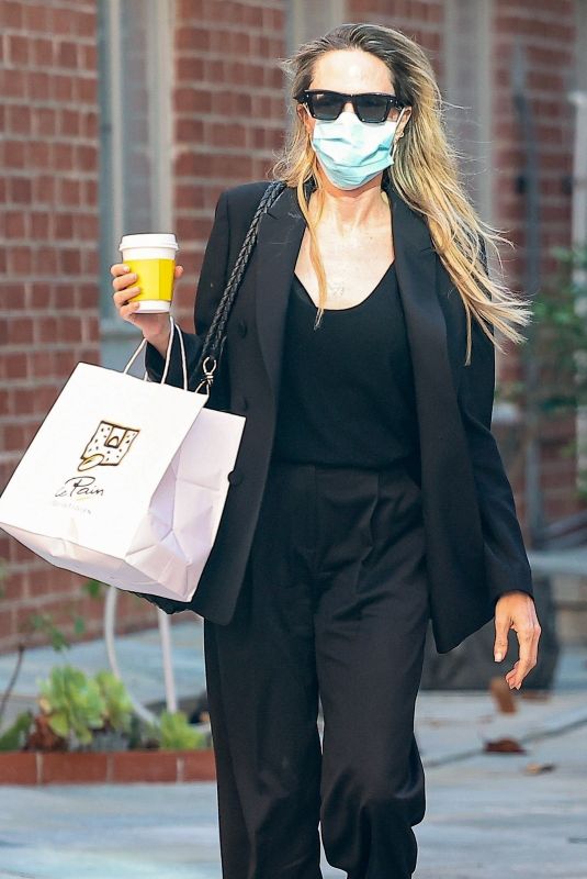ANGELINA JOLIE Out for Coffee in Beverly Hills 08/20/2025