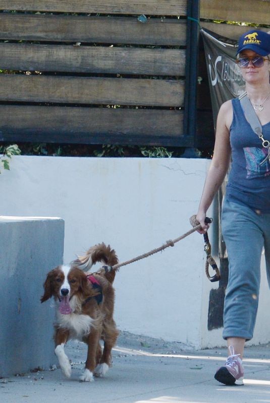 ANNA CAMP Out for a Dog Walk in Los Angeles 08/16/2025