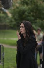 ANNE HATHAWAY on the Set of The Devil Wears Prada 2 in New York 08/20/2025