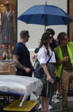 ANNE HATHAWAY on the Set of The Devil Wears Prada 2 in New York City 08/07/2025