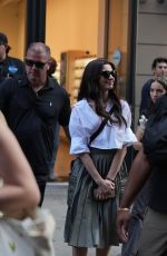 ANNE HATHAWAY on the Set of The Devil Wears Prada 2 in New York City 08/07/2025