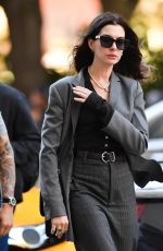 ANNE HATHAWAY on the Set of The Devil Wears Prada 2 in New York City 08/27/2025