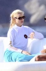 ANYA TAYLOR-JOY and NINA DOBREV with Friends on a Luxury Yacht in Mykonos 08/18/2025