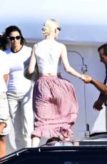 ANYA TAYLOR-JOY and NINA DOBREV with Friends on a Luxury Yacht in Mykonos 08/18/2025