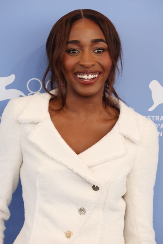 AYO EDEBIRI at After The Hunt Photocall at 82nd Venice International Film Festival 08/29/2025