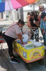 BECKY G Visits a Street Vendor in Los Angeles 08/10/2025