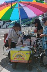 BECKY G Visits a Street Vendor in Los Angeles 08/10/2025