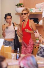 BELLA HADID Meets Fans During a Stop at Cha Cha Matcha in Venice Beach 08/10/2025