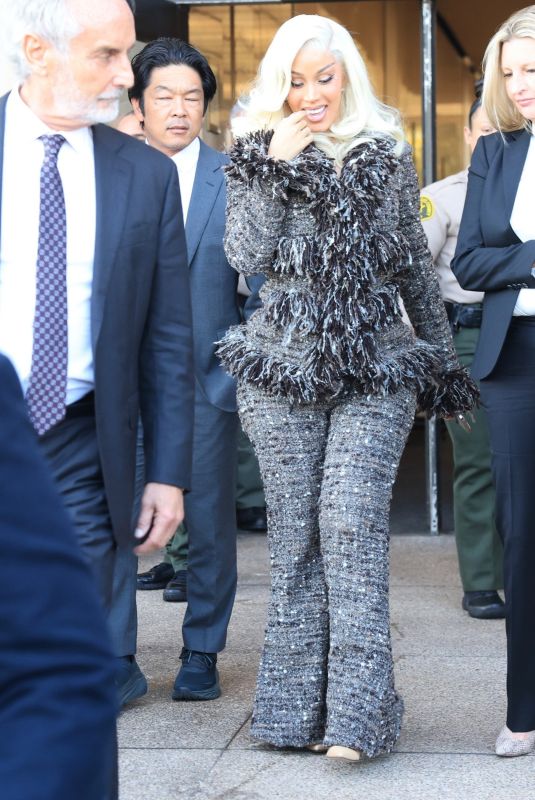 CARDI B Leaves Court in Los Angeles 08/26/2025