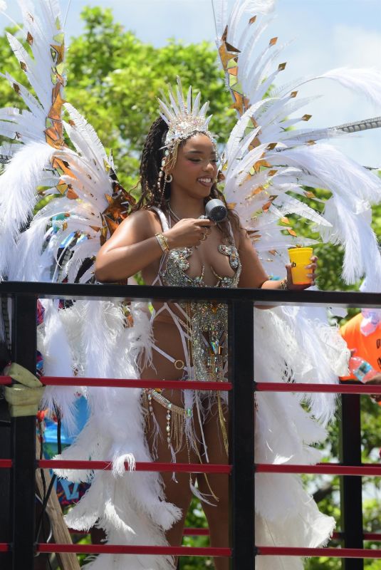CHLOE BAILEY in Costume at The Crop Over Festival in Barbados 08/04/2025