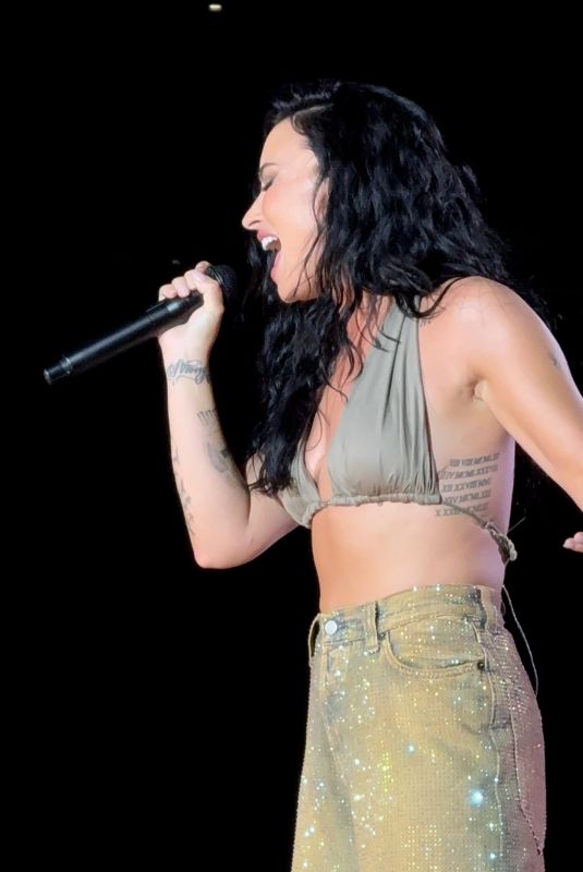 DEMI LOVATO Performs at Jonas Brothers: JONAS20 Greetings From Your Hometown Tour at MetLife Stadium in East Rutherford 08/10/2025