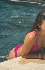 DIANE LEYRE in a Pink Bikini at a Pool 08/13/2025