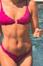 DIANE LEYRE in a Pink Bikini at a Pool 08/13/2025