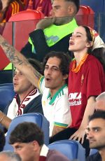 DOVE CAMERON and Damiano David at Serie A 2025-26 Season Opener Between AS Roma and Bologna FC 1909 in Rome 08/23/2025