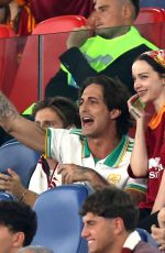 DOVE CAMERON and Damiano David at Serie A 2025-26 Season Opener Between AS Roma and Bologna FC 1909 in Rome 08/23/2025