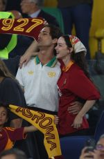 DOVE CAMERON and Damiano David at Serie A 2025-26 Season Opener Between AS Roma and Bologna FC 1909 in Rome 08/23/2025