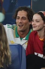 DOVE CAMERON and Damiano David at Serie A 2025-26 Season Opener Between AS Roma and Bologna FC 1909 in Rome 08/23/2025