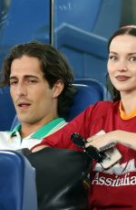 DOVE CAMERON and Damiano David at Serie A 2025-26 Season Opener Between AS Roma and Bologna FC 1909 in Rome 08/23/2025