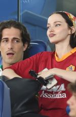 DOVE CAMERON and Damiano David at Serie A 2025-26 Season Opener Between AS Roma and Bologna FC 1909 in Rome 08/23/2025