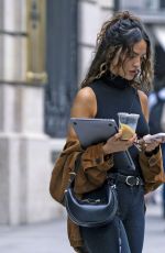 EIZA GONZALEZ Leaves a Hotel in Madrid 04/29/2025