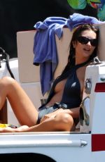 EMILY RATAJKOWSKI in a Swimsuit at a Pool in Positano 08/07/2025