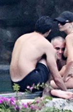 EMILY RATAJKOWSKI in Bikini with DJ Orazio Rispo at a Pool at Amalfi Coast 08/04/2025