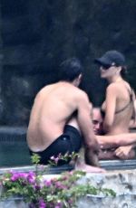 EMILY RATAJKOWSKI in Bikini with DJ Orazio Rispo at a Pool at Amalfi Coast 08/04/2025