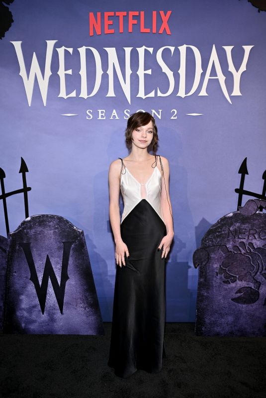 EMMA MYERS at Wednesday Season 2 Screening in New York 08/05/2025