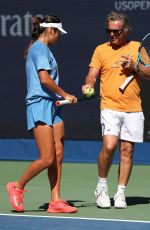 EMMA RADUCANU at a Practice Session Ahead of US Open at Flushing Meadows 08/23/2025