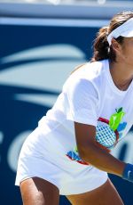 EMMA RADUCANU at a Practice Session on Media Day at US Open at Flushing Meadows 08/22/2025