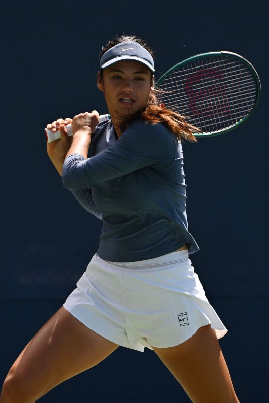EMMA RADUCANU at Practice Session at US Open at Flushing Meadows 08/25/2025