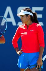 EMMA RADUCANU at Practice Session at US Open at Flushing Meadows 08/26/2025