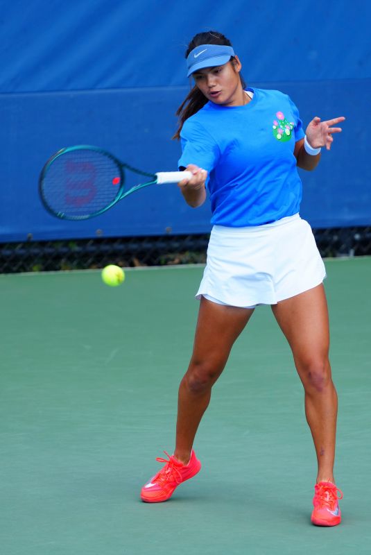 EMMA RADUCANU at Practice Session at US Open at Flushing Meadows in New York 08/28/2025