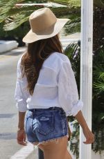 EVA LONGORIA in Denim Shorts Out in Puerto Banus 07/30/2025
