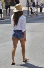 EVA LONGORIA in Denim Shorts Out in Puerto Banus 07/30/2025