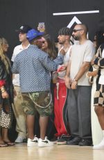 HAILEY and Justin BIEBER at Justin Bieber Host The League X Blem in Downtown Los Angeles 08/29/2025