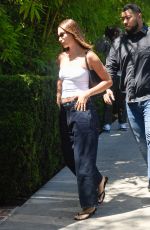 HAILEY BIEBER Out for Lunch at San Vicente Bungalows in West Hollywood 08/20/2025