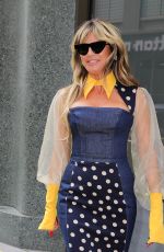 HEIDI KLUM Arrives at Good Morning America in New York City 08/06/2025