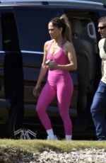 JENNIFER LOPEZ Rehearses in a Pink Jumpsuit at Cala di Volpe Hotel in Costa Smerlada 08/12/2025