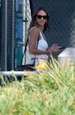 JESSICA ALBA and Cash Warren Meet up at a Park in Los Angeles 08/20/2025