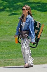 JESSICA ALBA Goes to a Park to Watch Her Daughter Play Tennis in Los Angeles 08/20/2025