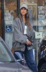 JESSICA ALBA in a Bomber Jacker and Crop Top Out in Los Angeles 08/16/2025