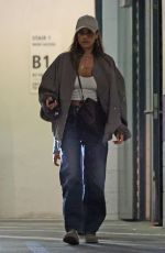JESSICA ALBA in a Bomber Jacker and Crop Top Out in Los Angeles 08/16/2025