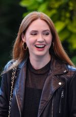 KAREN GILLAN Arrives at US Open Tennis Championships in New York 08/30/2025