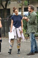 KATIE HOLMES on the Set of Happy Hours in New York City 08/06/2025