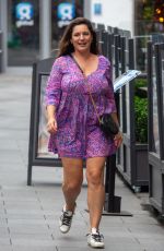 KELLY BROOK Leaves Global Radio Studios in London 08/19/2025