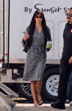 KENDALL JENNER Dons a Wig Behind the Scenes of a Photoshoot in Pasadena 08/17/2025